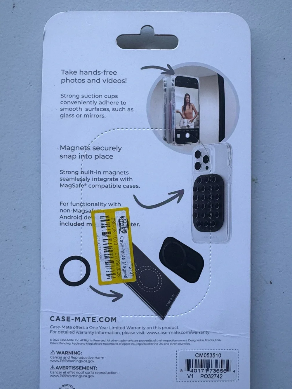 case-mate Black MagSafe-Compatible Magnetic Suction Phone Mount